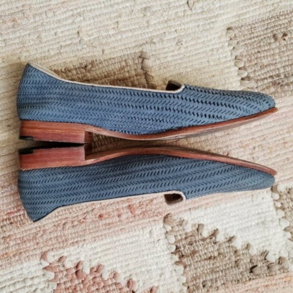 Summertime Bohemian Loafers Perforated Leather Suede size EU 37 / US 6.5 - Picture 6 of 14